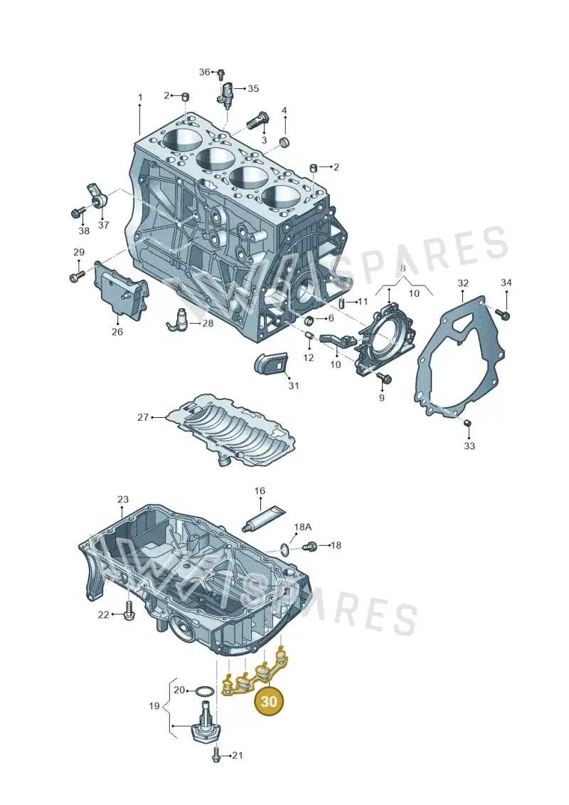 04E103033D — Skoda Fabia (2021-) diagram 890103150, position 30