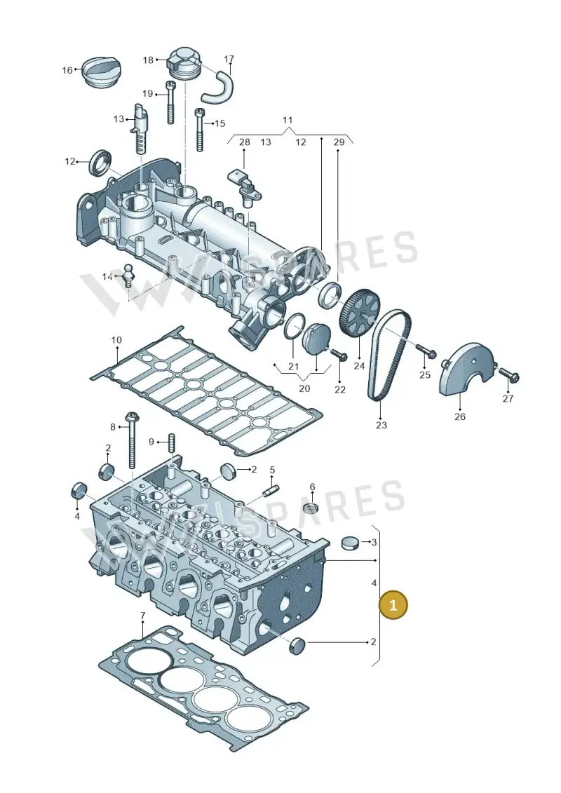 04E103066D — Skoda Octavia (2017-2020) diagram 746103410, position 1