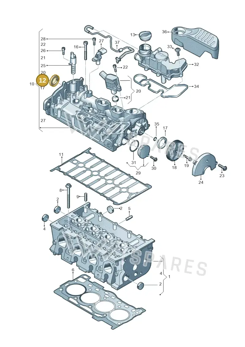04E103085AF — Skoda Superb Combi (2023-) diagram 813103460, position 12