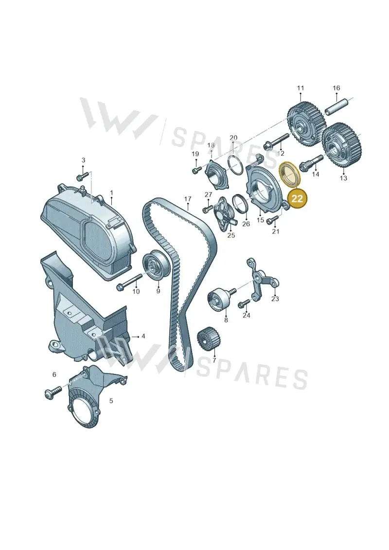 04E103085AN — Skoda Fabia (2021-) diagram 890109360, position 22