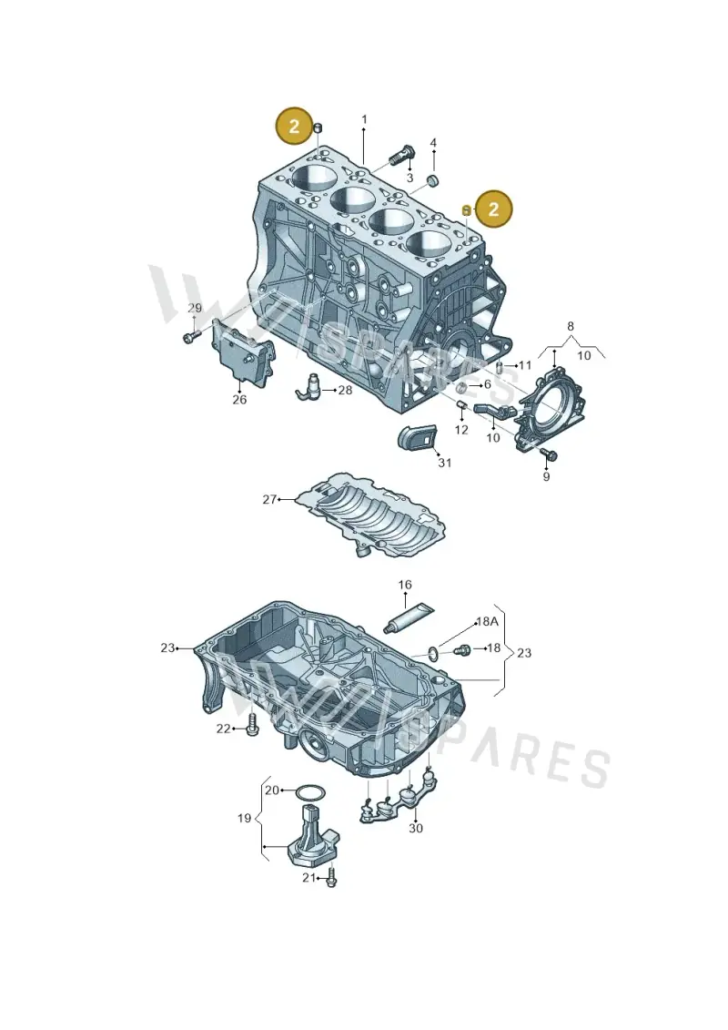 04E103143A — Skoda Kamiq (2019-) diagram 827103070, position 2