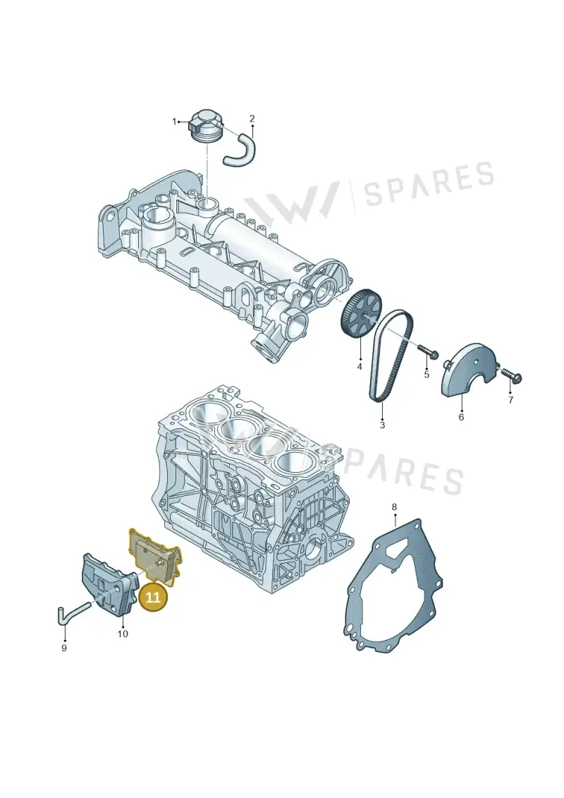 04E103464AN — Skoda Fabia (2021-) diagram 837103930, position 11