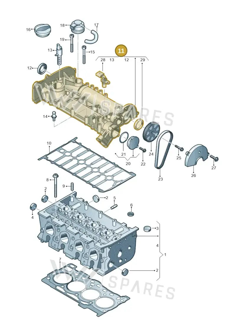 04E103469BP — Skoda Octavia (2017-2020) diagram 746103410, position 11