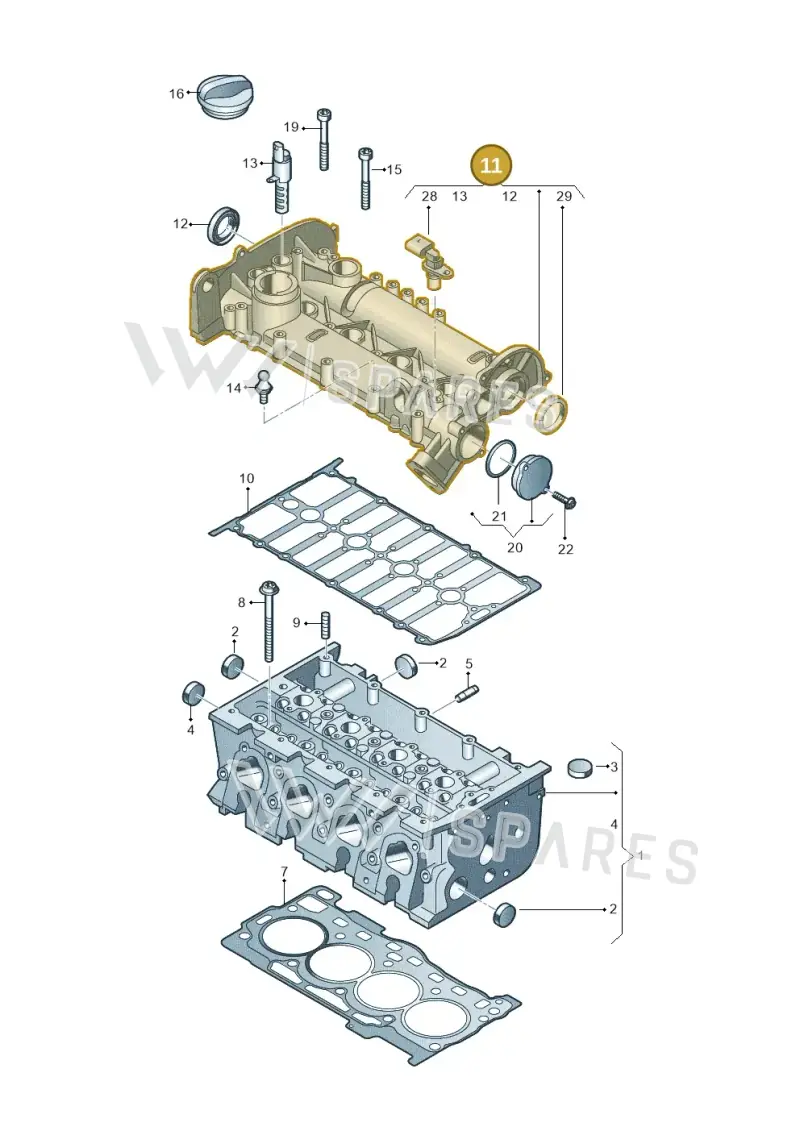 04E103469BQ — Skoda Fabia (2021-) diagram 837103410, position 11