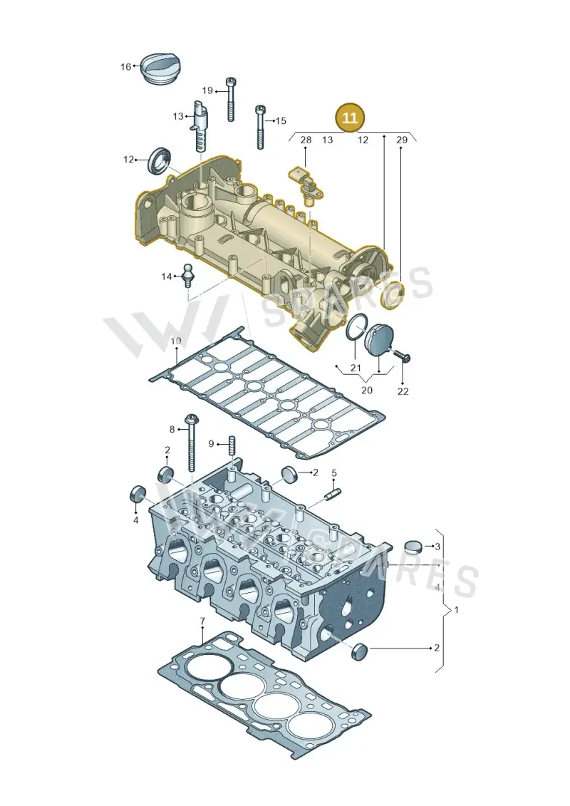 04E103469EA — Skoda Kodiaq (2024-) diagram 837103410, position 11