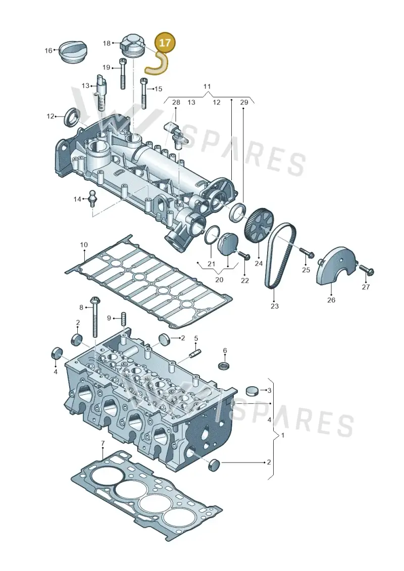 04E103560M — Skoda Octavia (2019-2024) diagram 746103410, position 17