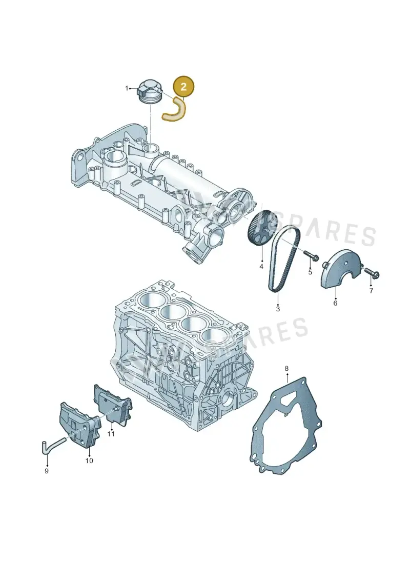 04E103560M — Skoda Octavia (2019-2024) diagram 837103930, position 2