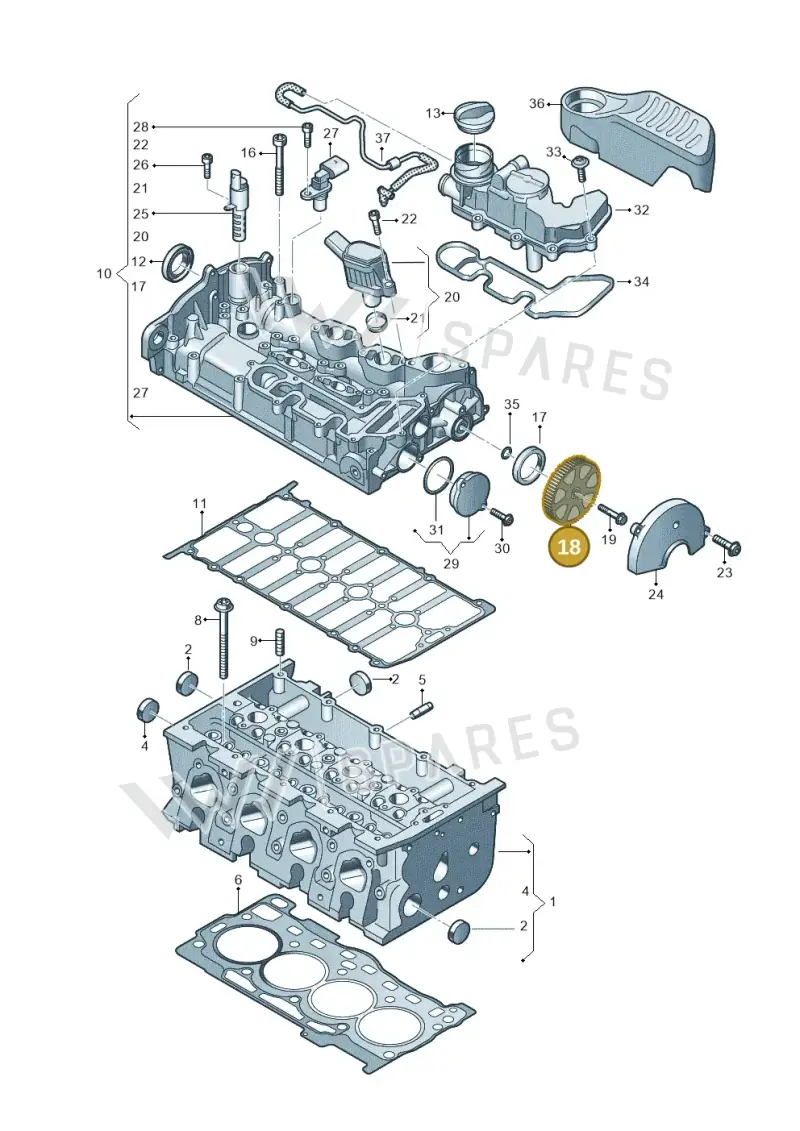 04E109111AP — Skoda Fabia (2021-) diagram 813103460, position 18