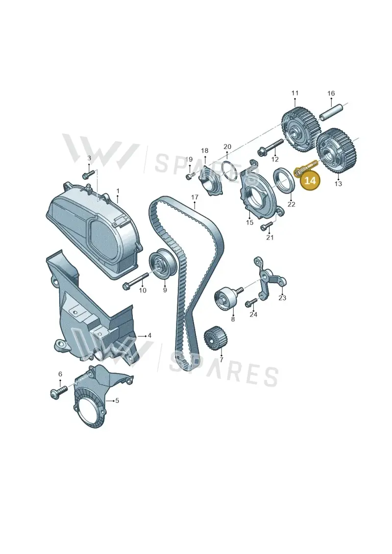 04E109257A — Skoda Kamiq (2019-) diagram 827109570, position 14