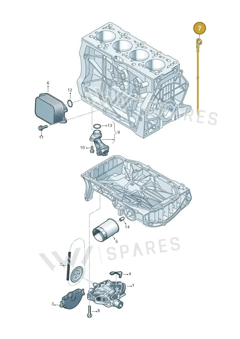 04E115611AC — Skoda Octavia (2019-2024) diagram 746115030, position 7