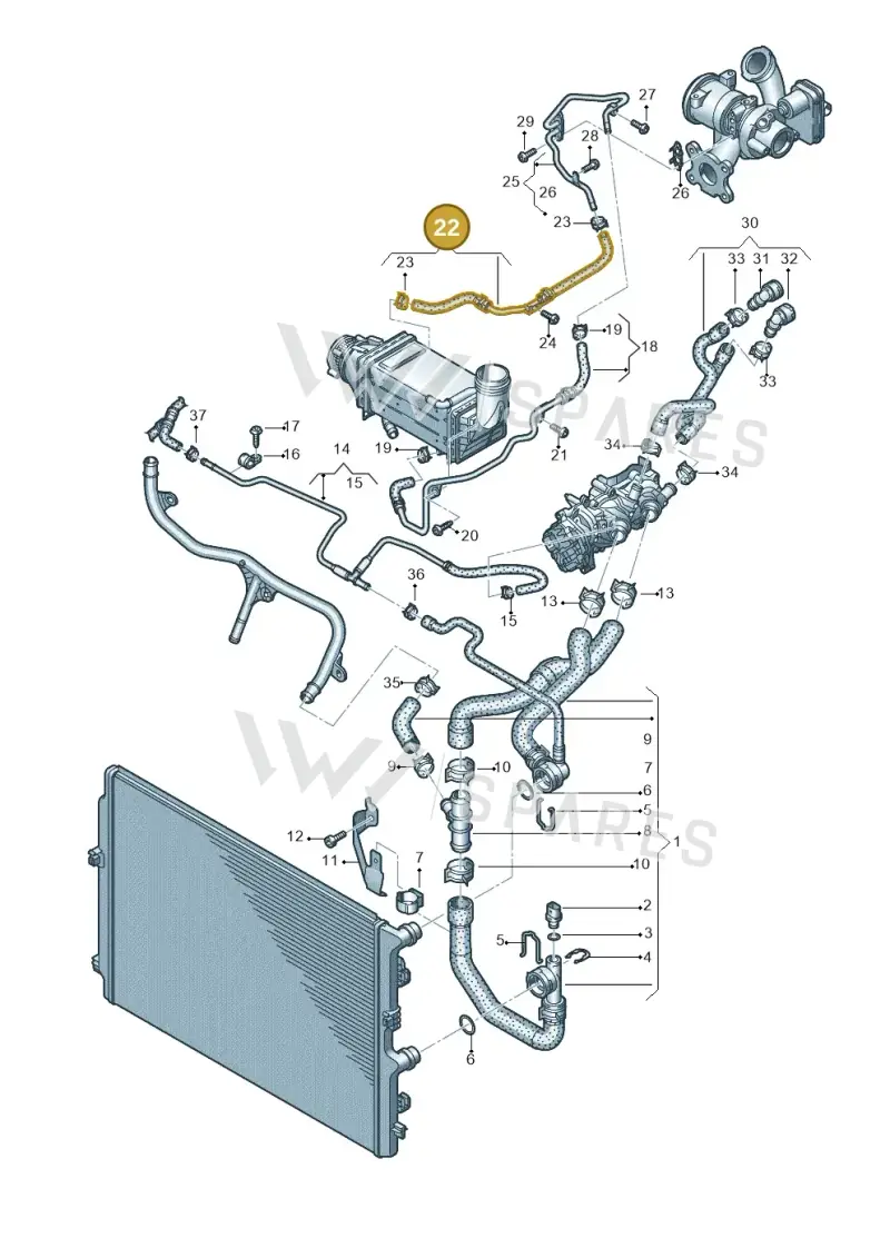 04E122447BF — Skoda Kamiq (2019-) diagram 837121230, position 22