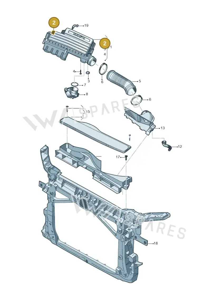 04E129620F — Skoda Octavia (2014-2023) diagram 769129100, position 2