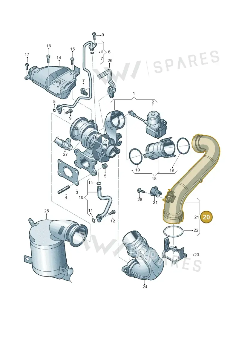 04E145673M — Skoda Rapid (2012-2022) diagram 747145520, position 20