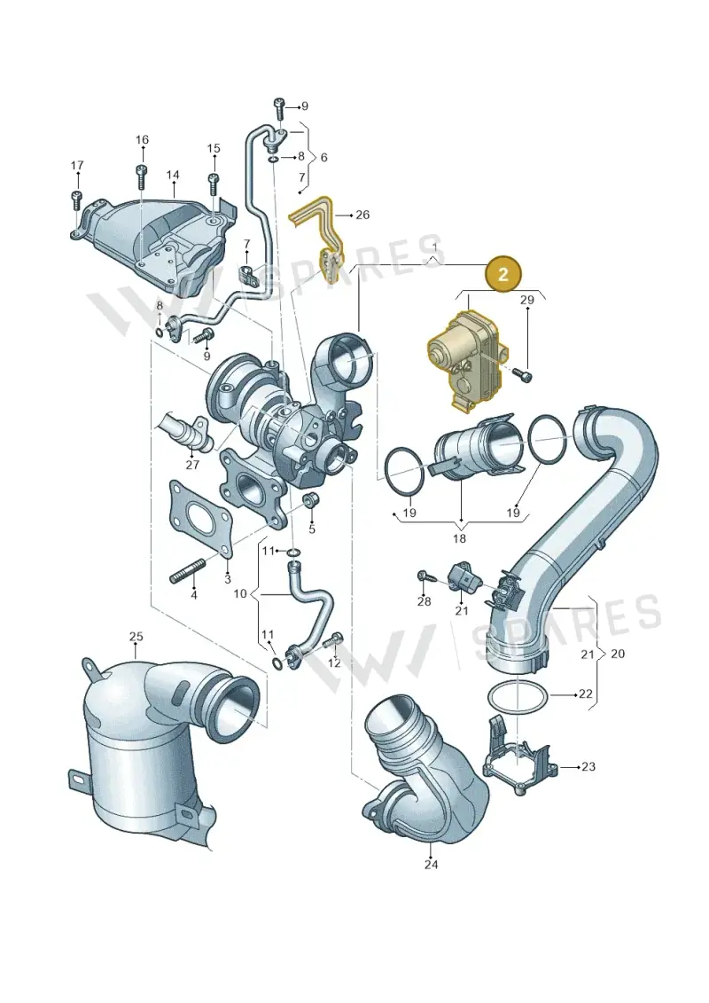 04E198725T — Skoda Octavia (2019-2024) diagram 884145220, position 2