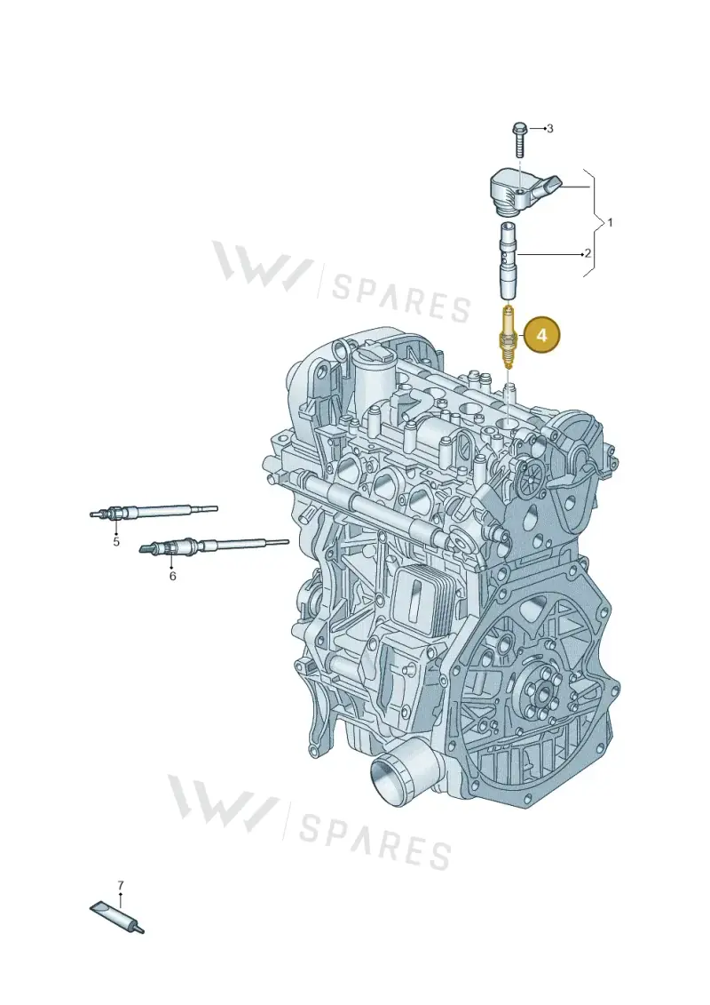 04E905601B — Skoda Octavia (2017-2020) diagram 746000010, position 4