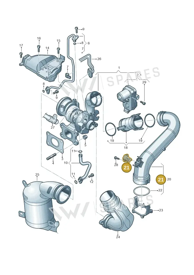 04E906051 — Skoda Octavia (2019-2024) diagram 884145220, position 21