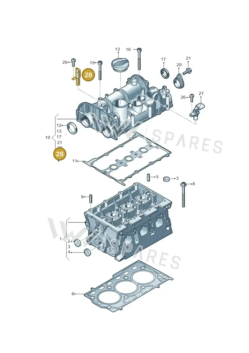 04E906455D — Skoda Kamiq (2019-) diagram 837103400, position 28