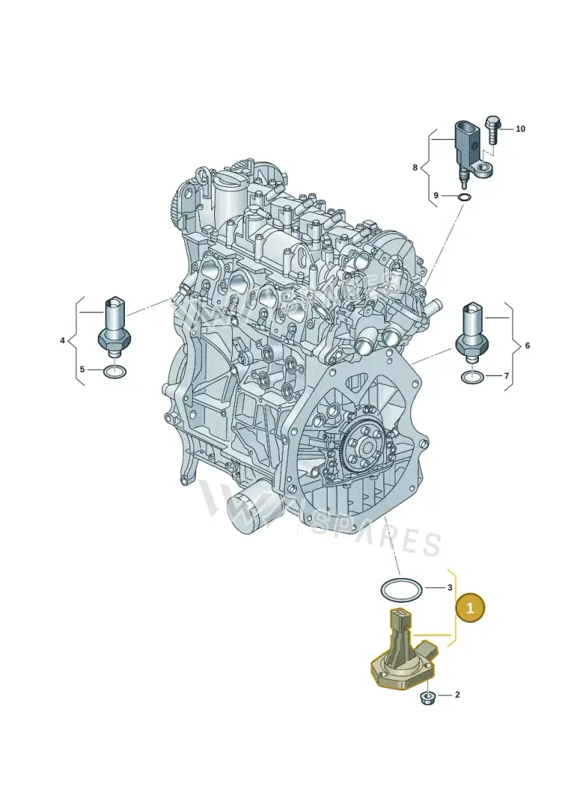 04E907660C — Skoda Octavia (2019-2024) diagram 5h0919043, position 1