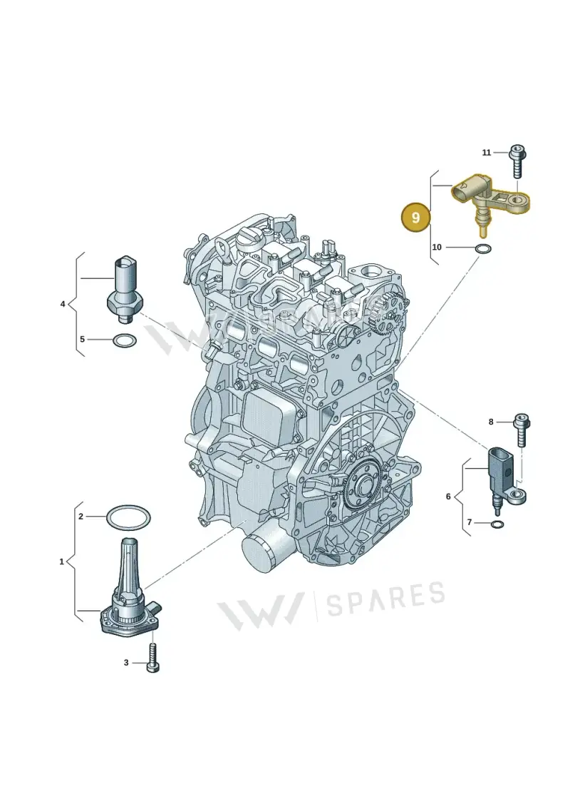 04E919501E — Skoda Fabia (2021-) diagram 907660007, position 9