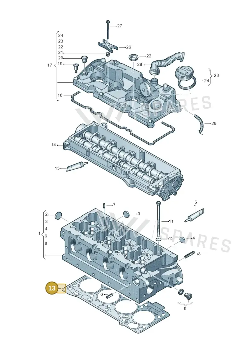 04L103383C — Skoda Kamiq (2019-) diagram 746103500, position 13