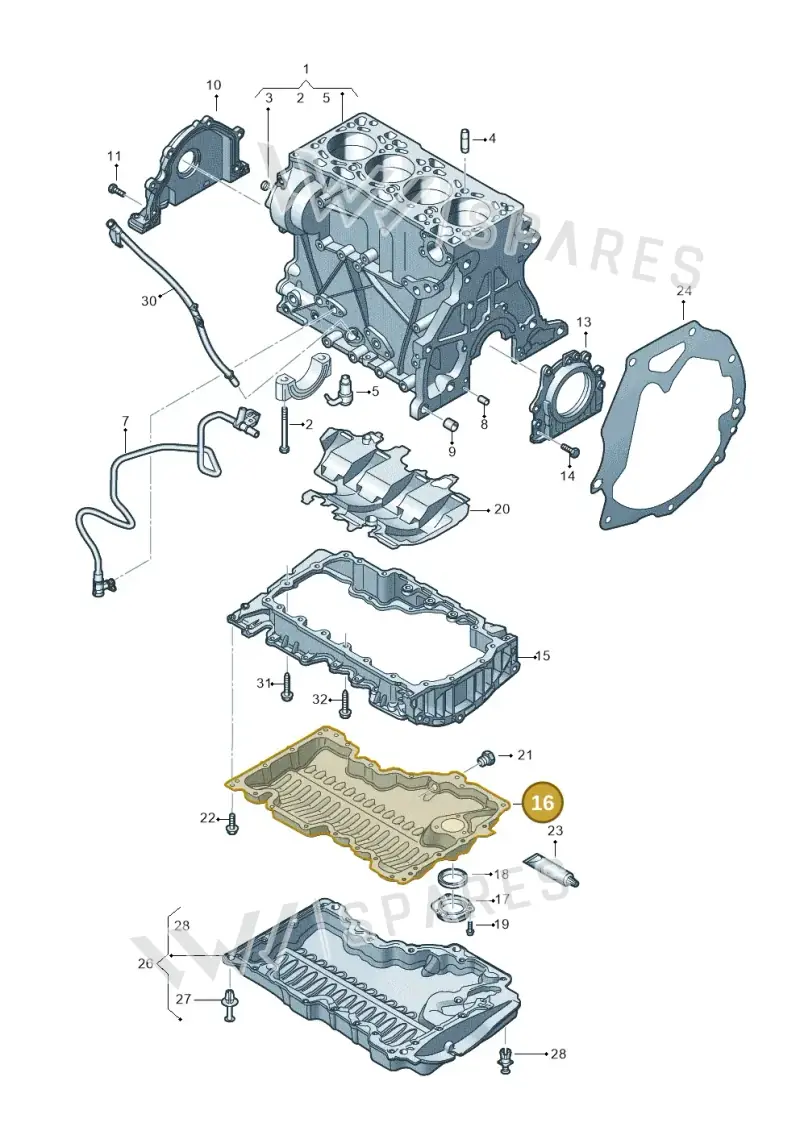 04L103602A — Skoda Octavia (2017-2020) diagram 746103270, position 16