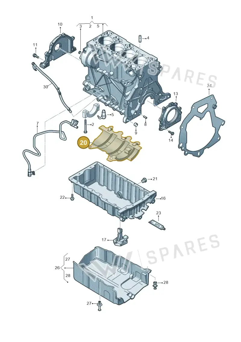 04L103623F — Skoda Kamiq (2019-) diagram 884103200, position 20