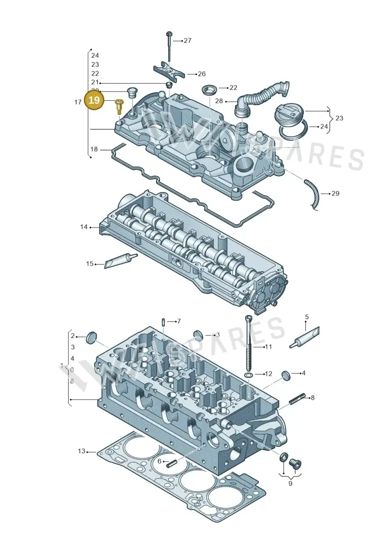 04L103831 — Skoda Kamiq (2019-) diagram 746103500, position 19