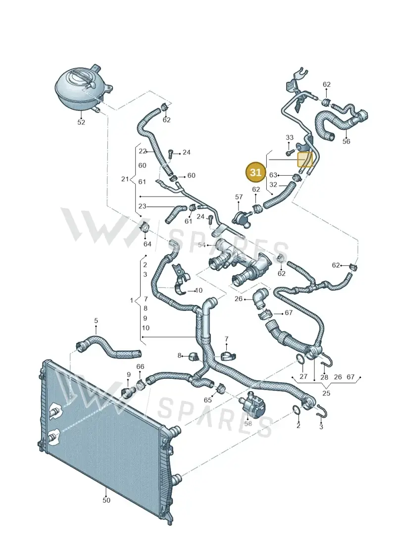 04L121070AB — Skoda Kamiq (2019-) diagram 837121100, position 31