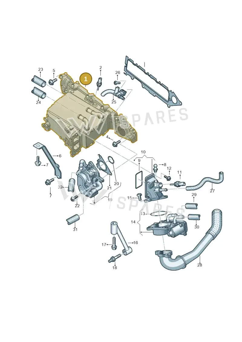 04L129711AB — Skoda Yeti (2013-2017) diagram 746129800, position 1