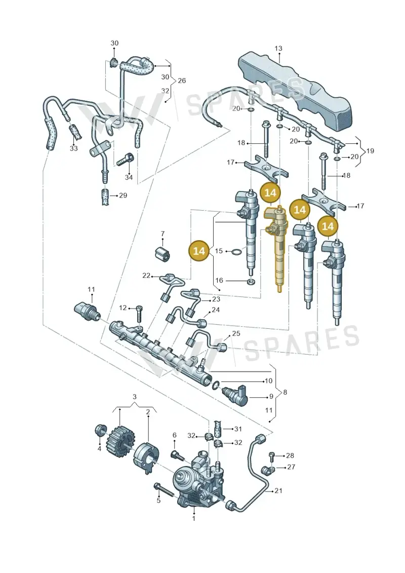 04L130277AD — Skoda Octavia (2017-2020) diagram 746130000, position 14