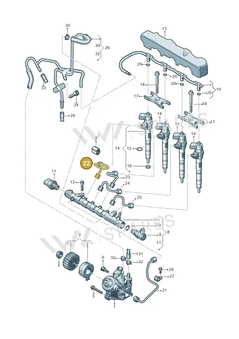 04L130301E — Skoda Kamiq (2019-) diagram 746130000, position 22