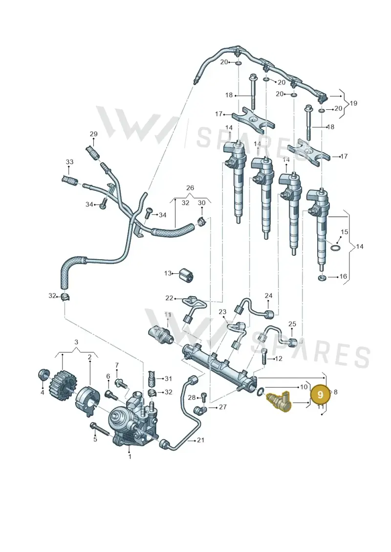 04L130764E — Skoda Octavia (2019-2024) diagram 793130020, position 9