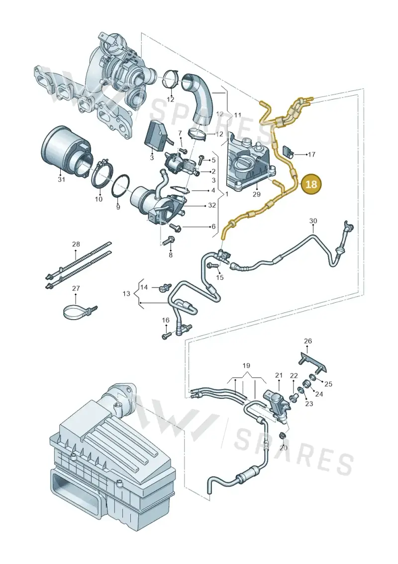 04L131051C — Skoda Kamiq (2019-) diagram 434131040, position 18