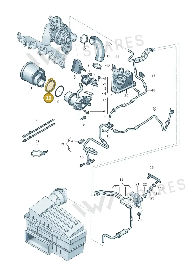 04L131455A — Skoda Kamiq (2019-) diagram 434131040, position 10