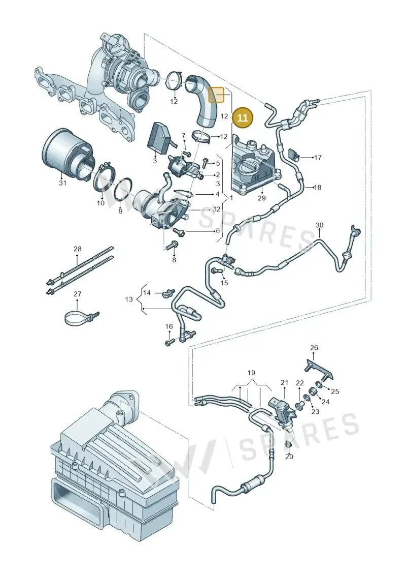 04L131521AF — Skoda Kamiq (2019-) diagram 434131040, position 11