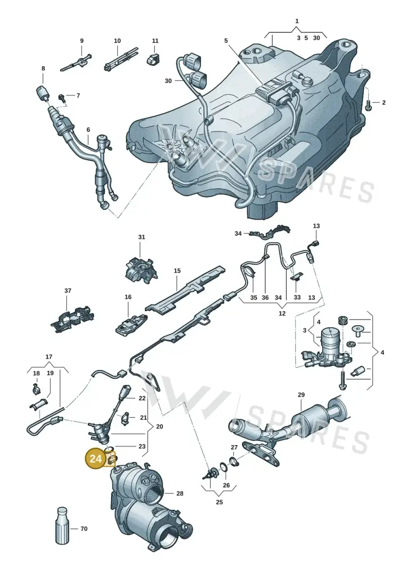 04L253725F — Skoda Octavia (2019-2024) diagram 585253102, position 24