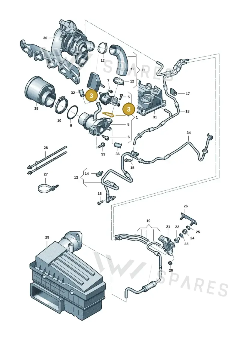04L971461AP — Skoda Octavia (2017-2020) diagram 746131401, position 3
