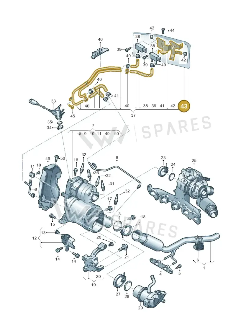 04L971461AQ — Skoda Karoq (2017-2022) diagram 803253720, position 43