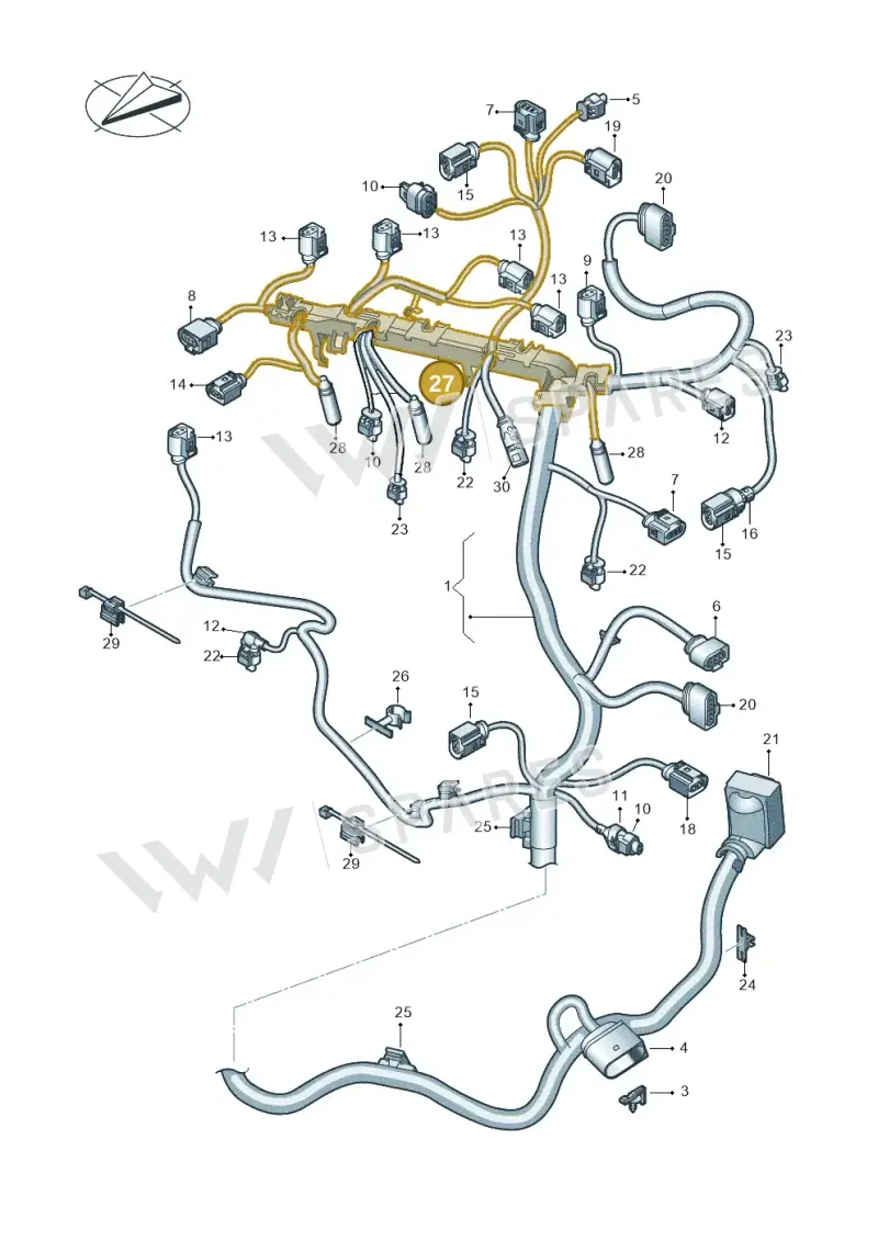 04L971824 — Skoda Kamiq (2019-) diagram 837971150, position 27