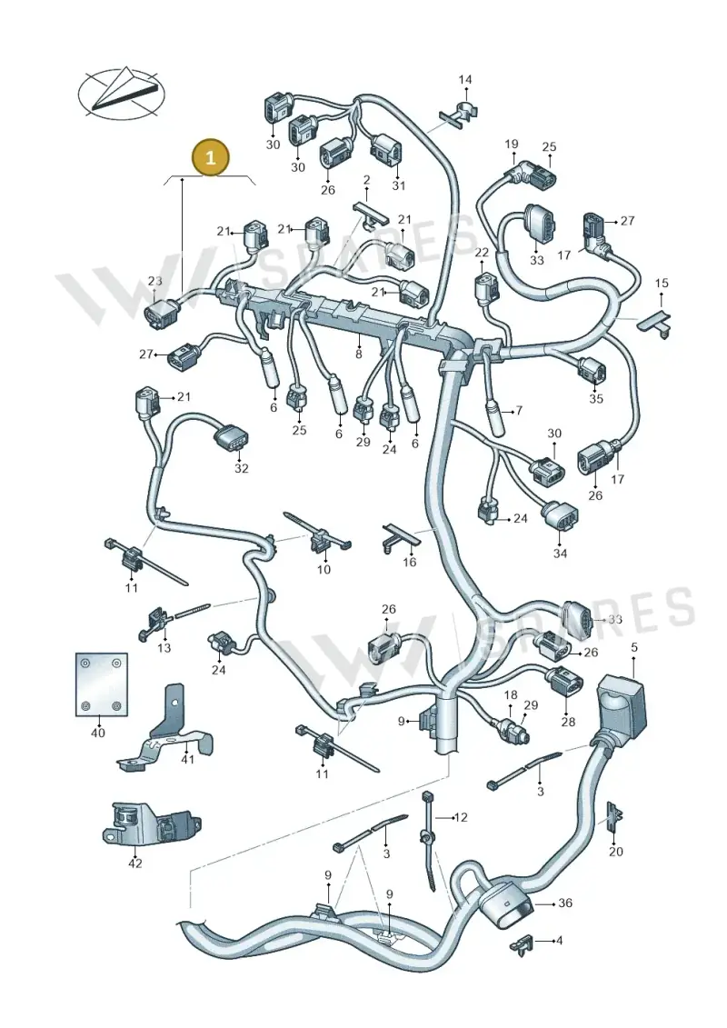 04L972627LF — Skoda Superb Combi (2015-2024) diagram 793971250, position 1