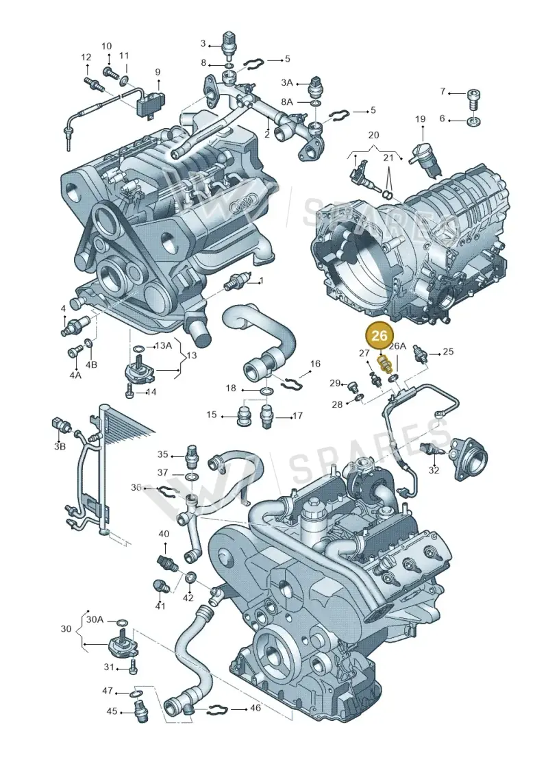 059919563 — Skoda SUPERB                 02> (2001-) diagram 260919700, position 26