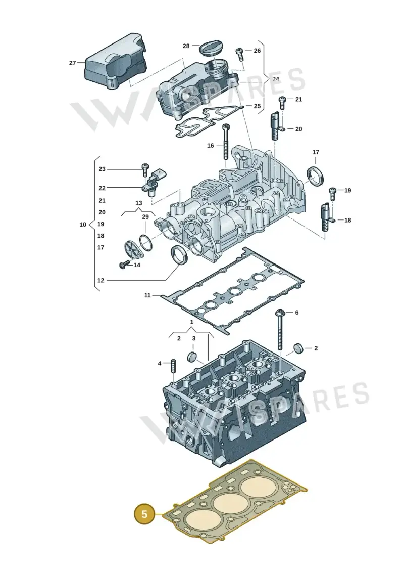 05C103383A — Skoda Fabia (2021-) diagram 5h0103040, position 5
