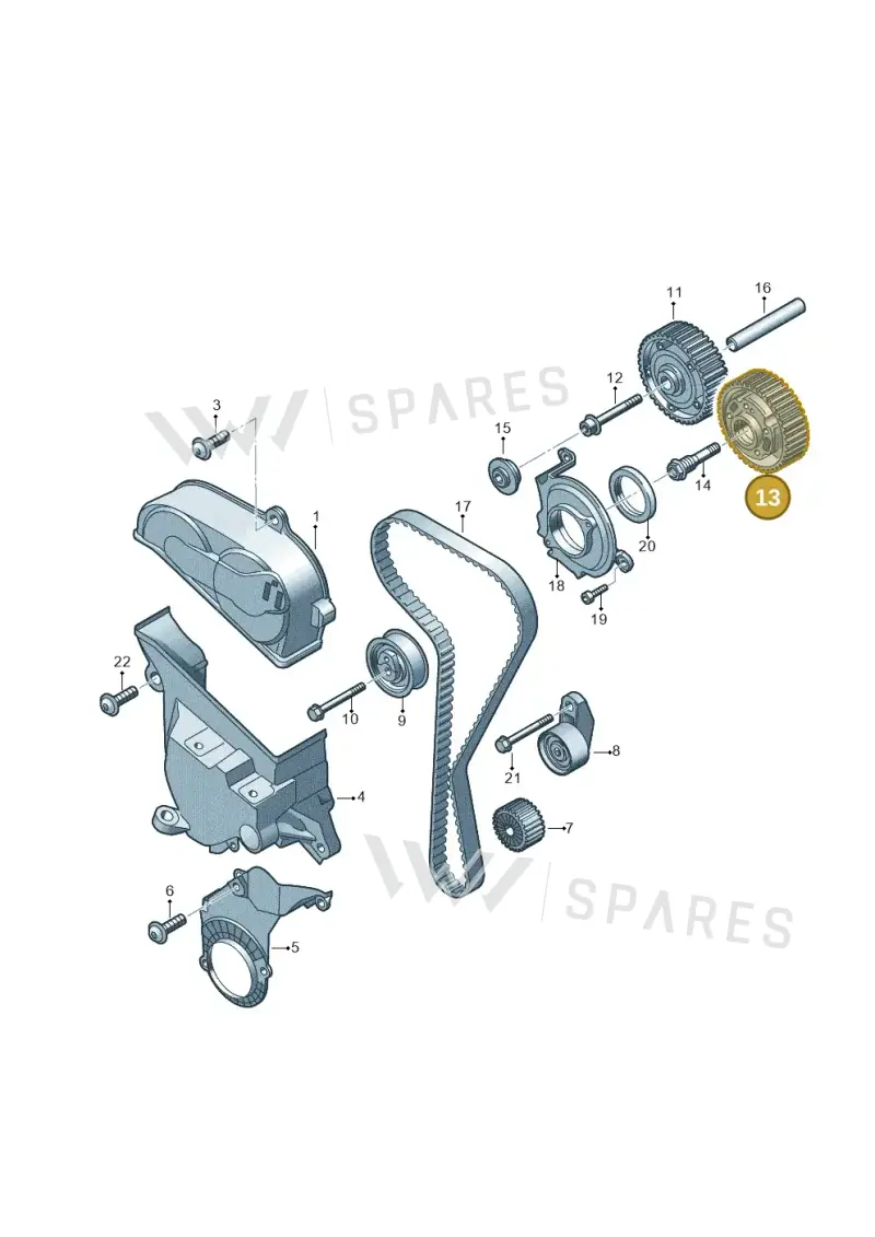 05C109088D — Skoda Fabia (2021-) diagram 2f0109302, position 13