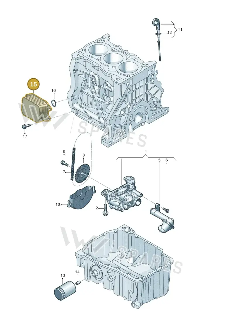 05C117013 — Skoda Octavia (2019-2024) diagram 5h0115002, position 15