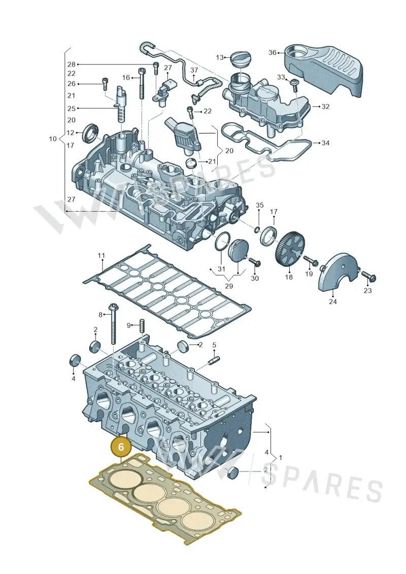 05E103383D — Skoda Kodiaq (2024-) diagram 813103460, position 6