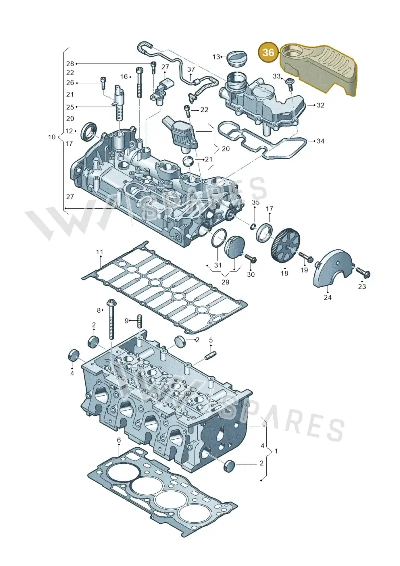 05E103729B — Skoda Fabia (2021-) diagram 813103460, position 36