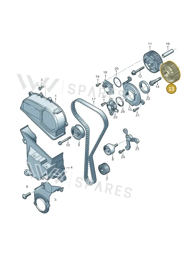 05E109088D — Skoda Fabia (2021-) diagram 890109360, position 13