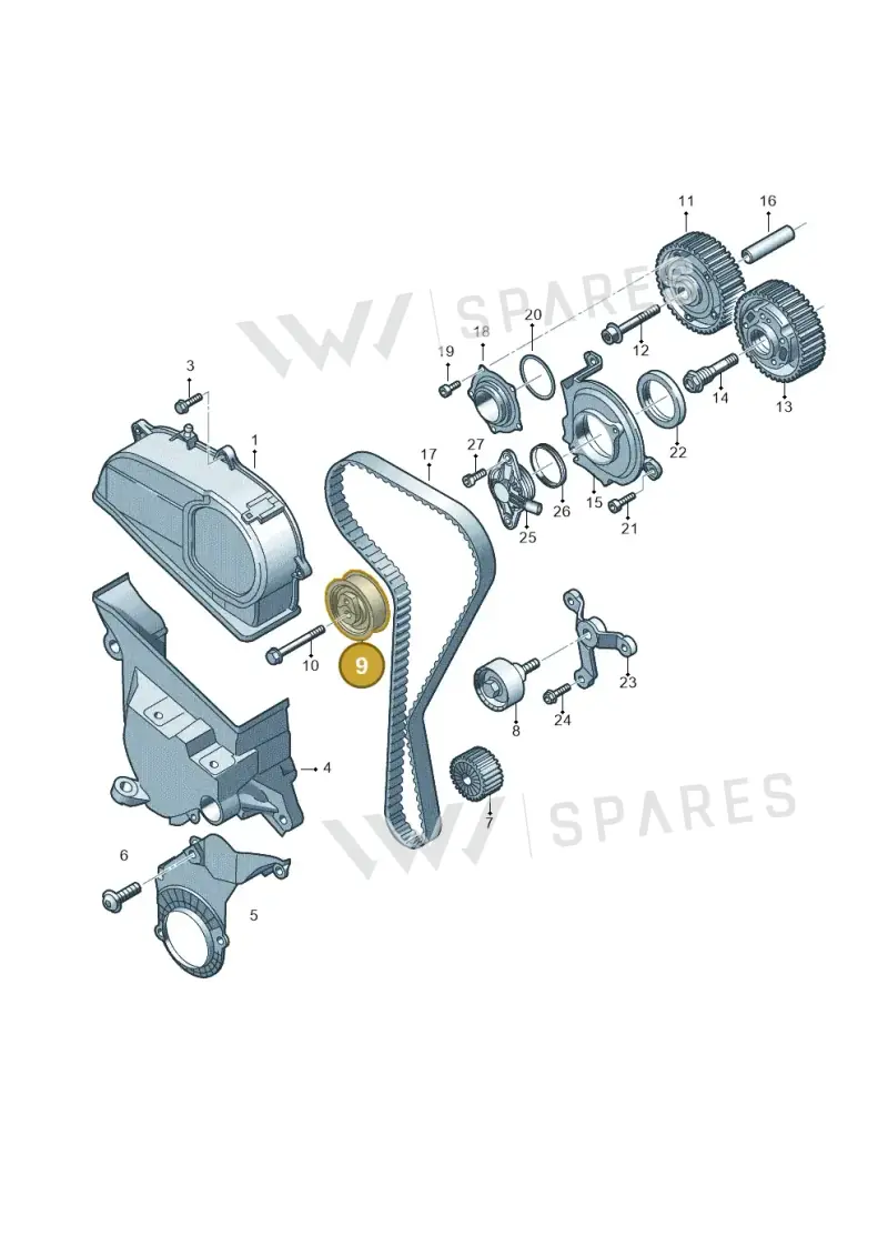 05E109479B — Skoda Fabia (2021-) diagram 890109360, position 9