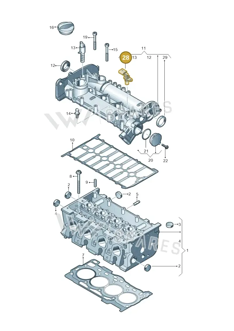 05E907601A — Skoda Fabia (2021-) diagram 837103410, position 28