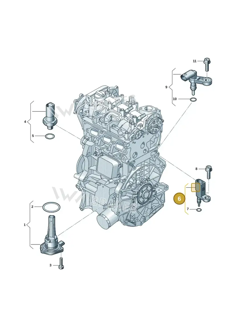 05E919501E — Skoda Kamiq (2019-) diagram 907660007, position 6